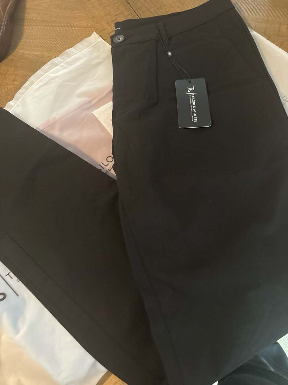 Tailored Athlete Muscle Fit Chino Trousers in Black (34W 34L)